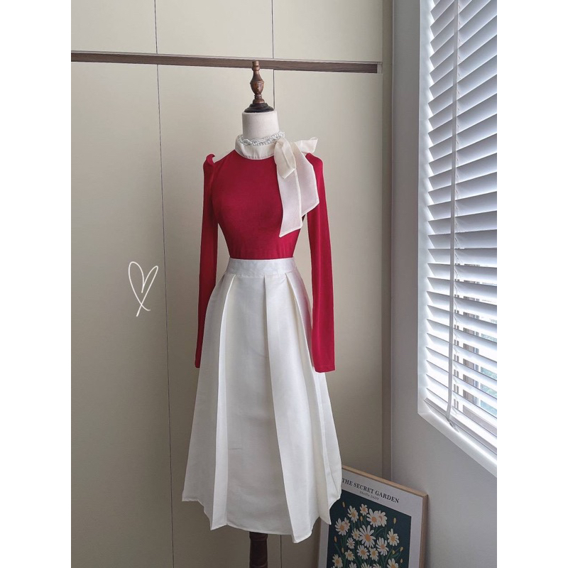 SET ÁO XANH BÈO TAY PHỒNG XẾP LY  + SHORT LƯNG THUN