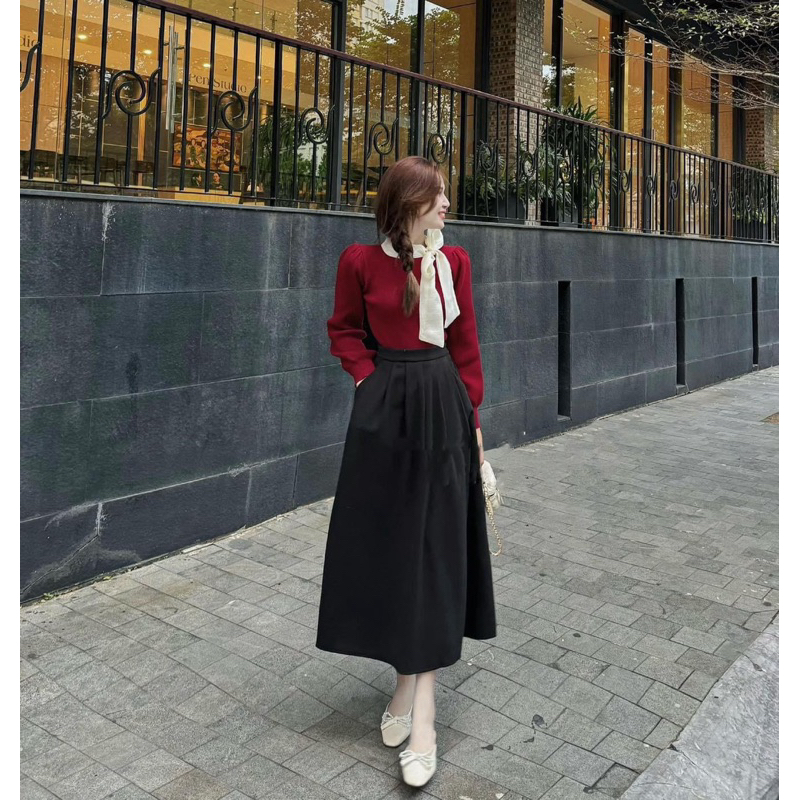 SET ÁO XANH BÈO TAY PHỒNG XẾP LY  + SHORT LƯNG THUN