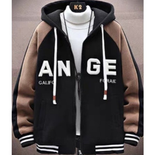 ÁO KHOÁC NỈ NAM MŨ TO TRÙM ĐẦU DÂY BẢN TO LOGO THÊU ANGER PHONG CÁCH CÁ TÍNH