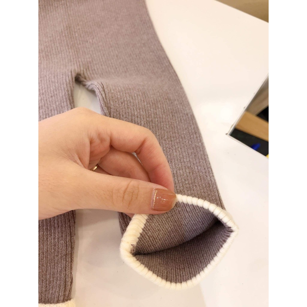 Quần legging len bé gái Hapykids, chất liệu len lông thỏ cho bé từ 1 đến 6 tuổi