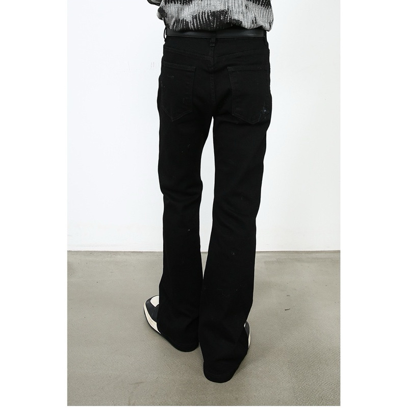 Quần jean nam ống loe màu đen form slim basic phong cách cleanfit, cozy, grunge Brokeboiz