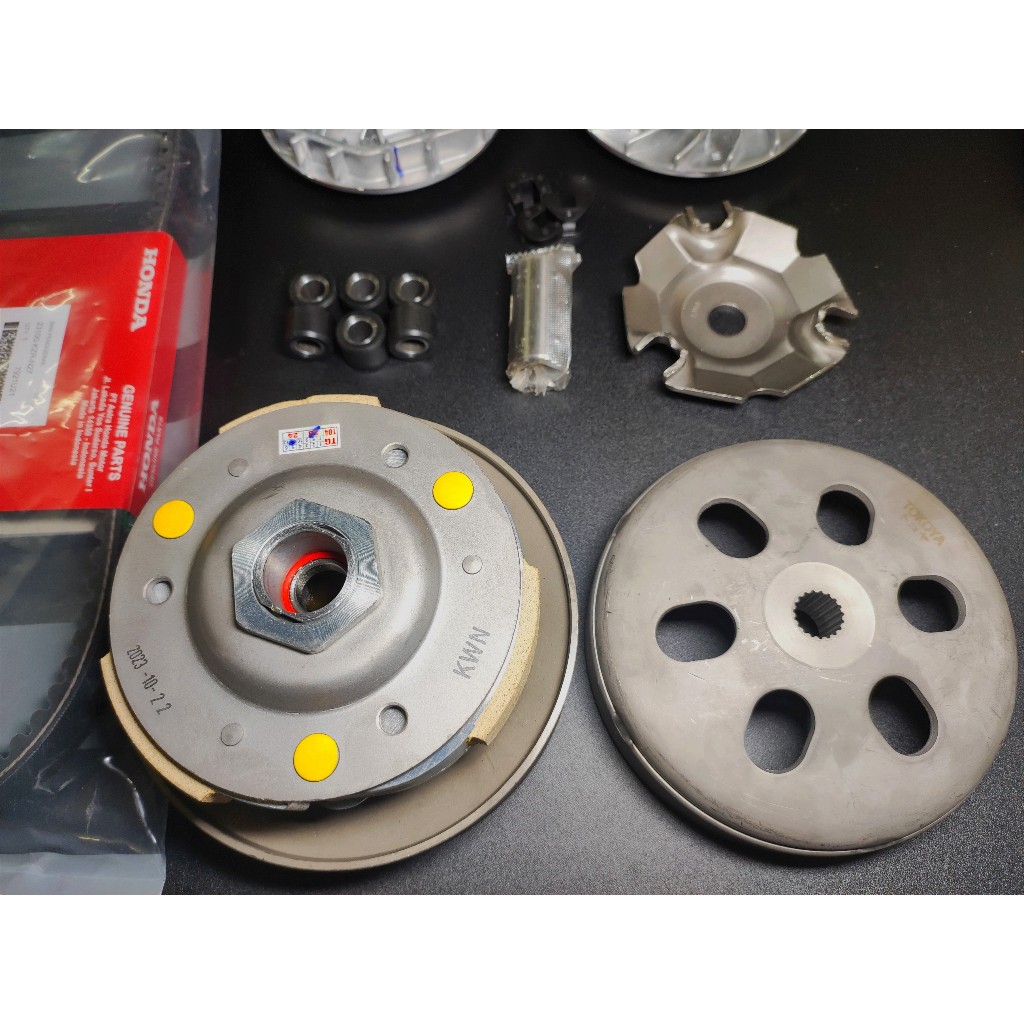 Bộ nồi trước + sau + chân bu ly + dây curoa PCX/ Ab 125/ Clirk 125/SH mode/ Lead 125 + Vario zin trần