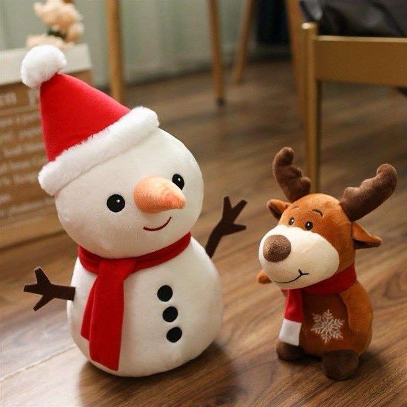 GẤU BÔNG NGƯỜI TUYẾT KHĂN ĐỎ NOEL