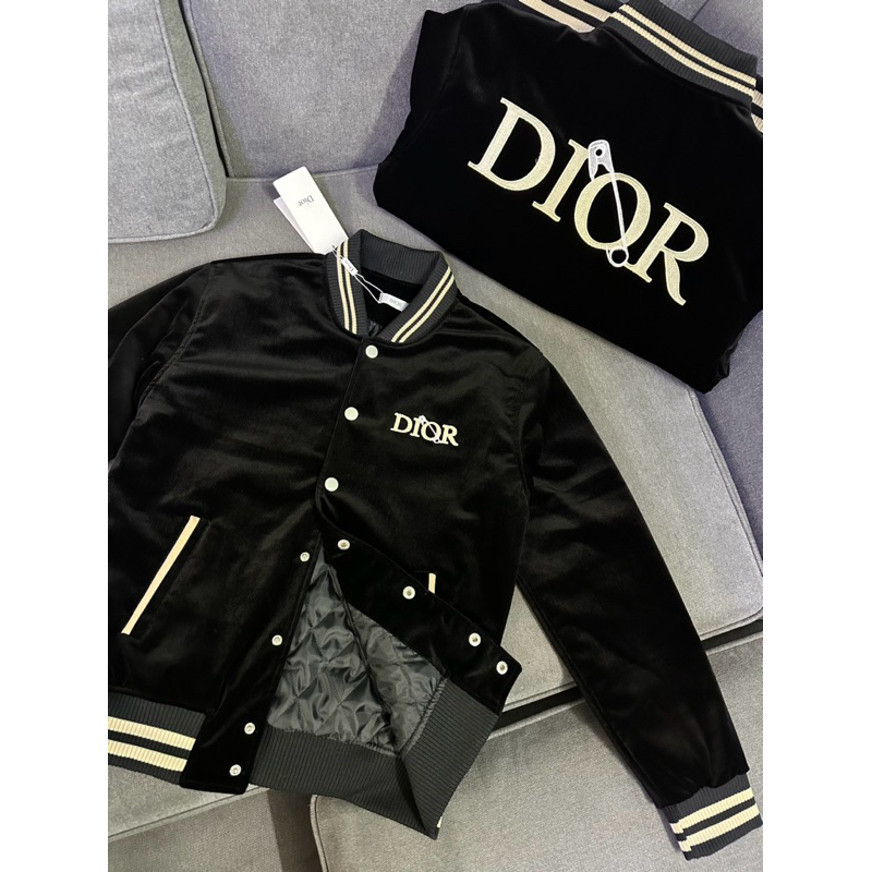 Áo khoác nhung 4 lớp thêu da