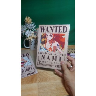 poster wanted one piece ép plastic khổ A5