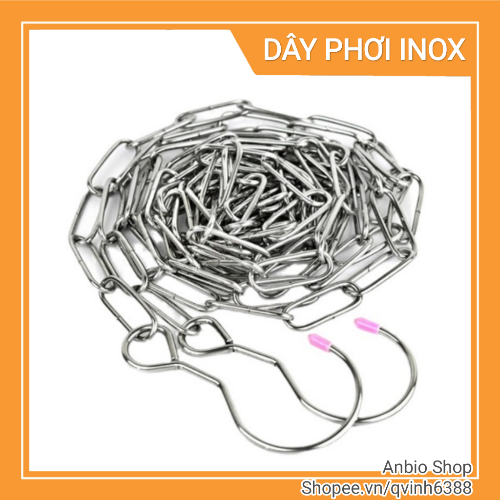 Dây phơi đồ inox không rỉ, phơi quần áo chăn mền nặng