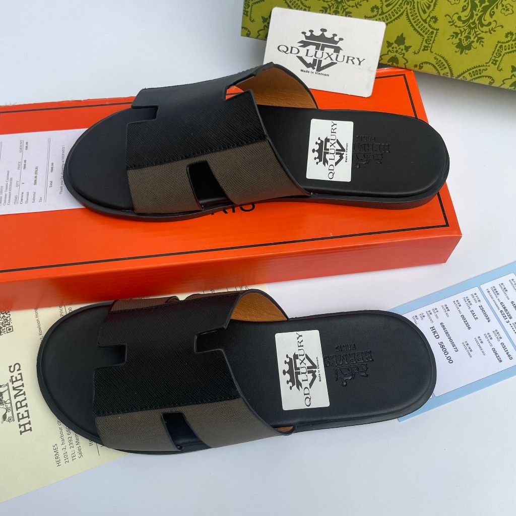 Các Mẫu Dép da Quai Ngang nam . Dép thời trang nam nữ HOT TRENDt, Full size 39-43