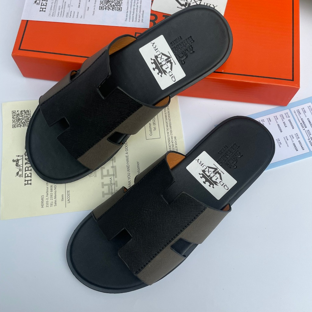 Các Mẫu Dép da Quai Ngang nam . Dép thời trang nam nữ HOT TRENDt, Full size 39-43