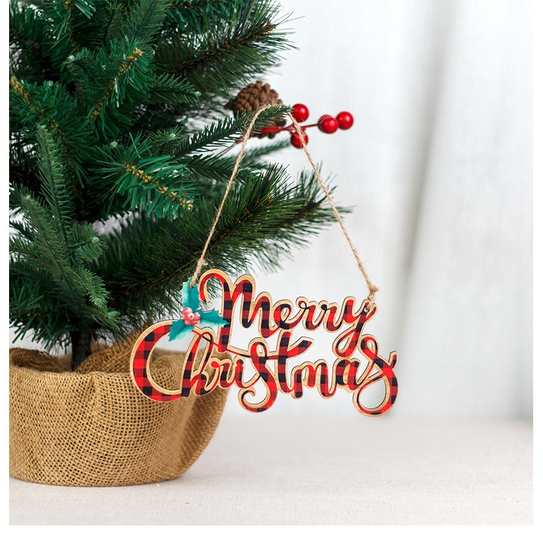 Chữ Merry Christmas gỗ đẹp phong cách DIY trang trí Giáng Sinh
