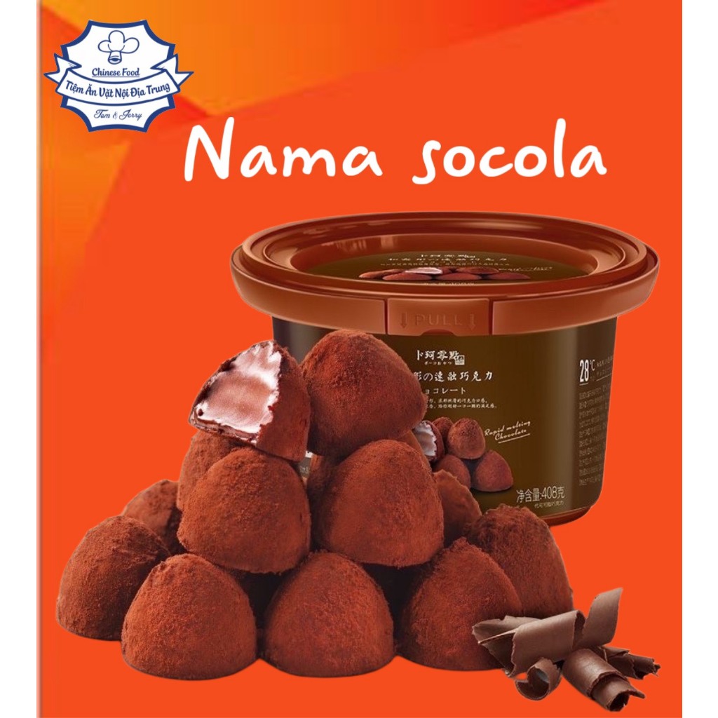 [shop mới] Nama socola tươi 408gr -socola tươi tan chảy vị hoa quả 158g