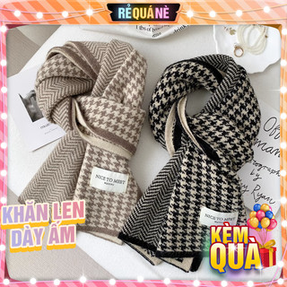 Khăn len thời trang nam nữ 2 mặt răng cưa cỡ dài khăn choàng cổ hàn quốc rqn2437