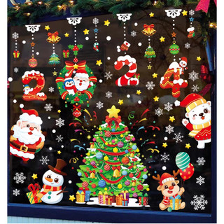 Decan trang trí noel ,decan giáng dinh dán cửa kính