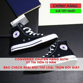 Giày Converse classic chính hãng cao cổ vải đen CCVD29