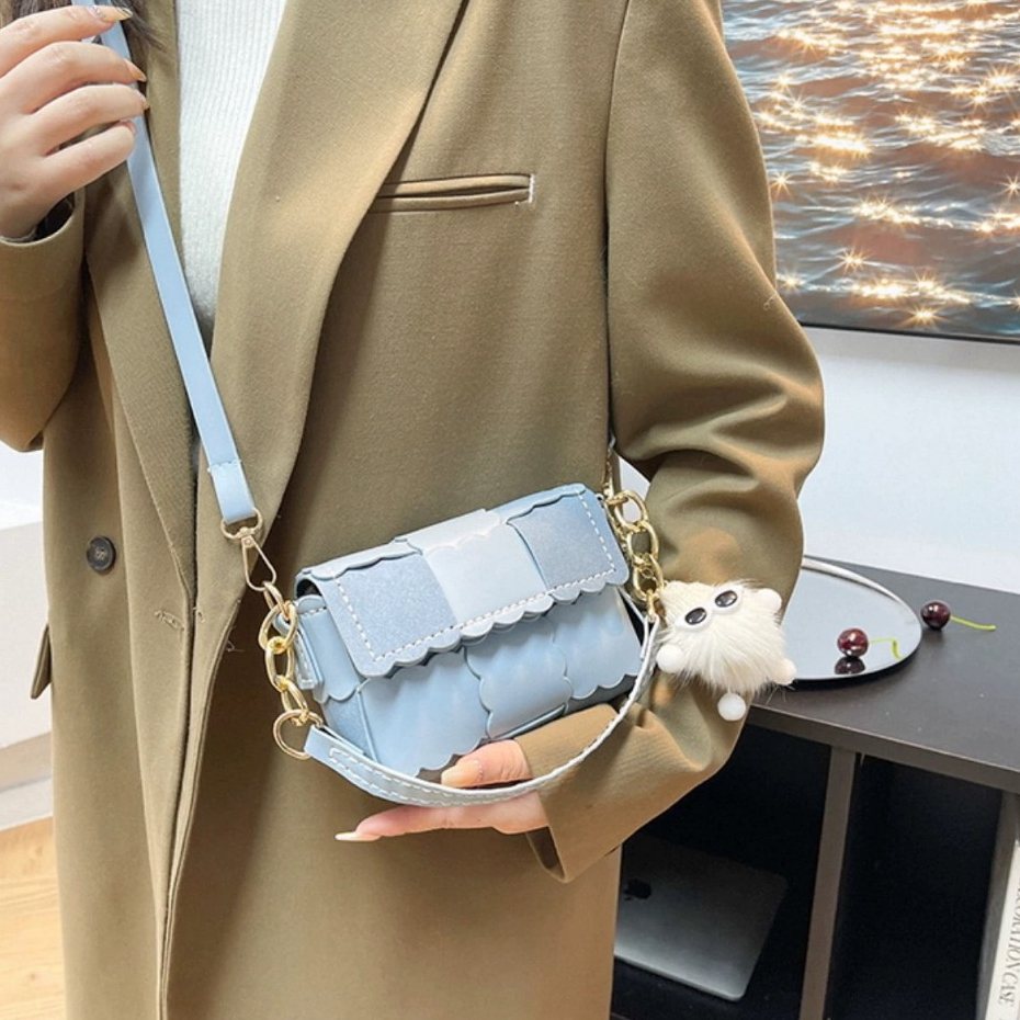 Túi da S&B Handmade hình bánh quy cute tự đan đeo chéo hoặc đeo tay làm quà tặng đầy ý nghĩa