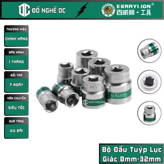 Bộ đầu tuýp lục giác, đầu khẩu vặn ốc đầu tuýp 1/2 8mm-32mm berrylion, thép cr-v mở bulong, vặn ốc vít đầu tiếp lục giác