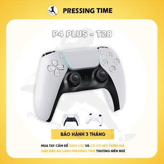  Tay Cầm Chơi Game P4 Plus T28 – Màu Trắng Joystick 360 Bluetooth Chế Độ Rung Lightbar Touchpad 