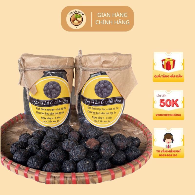 Viên Hà Thủ Ô Mật Ong Rừng Mè Đen Viên Chuẩn Hà Thủ Ô ( Tây Bắc Food )