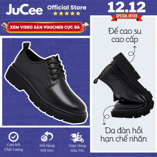 Giày da nam, Giày boot nam cổ thấp da cao cấp, Giày chunky derby kiểu dáng trẻ trung hàn quốc full size