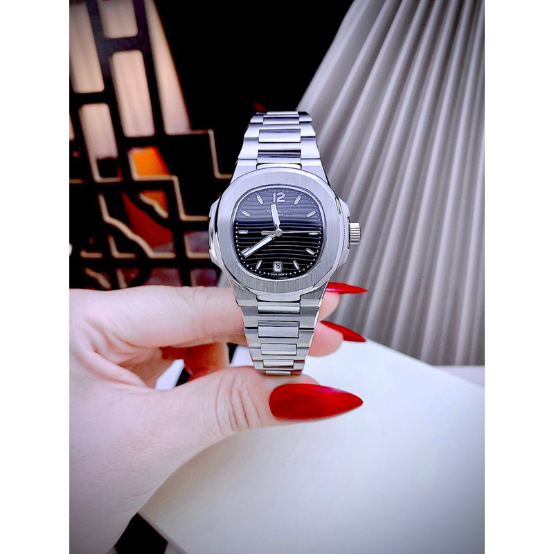 Đồng hồ nữ PATEKK PHILIPPEe mặt vuông trơn dây kim loại siz 32mm