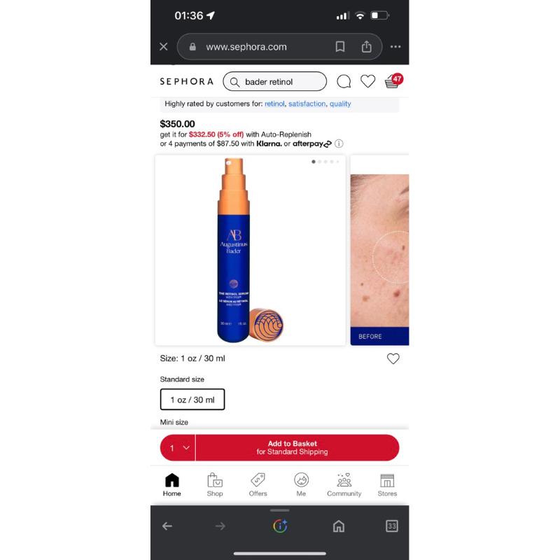 Serum chống lão hoá cao cấp Augustinus Bader The Retinol Serum