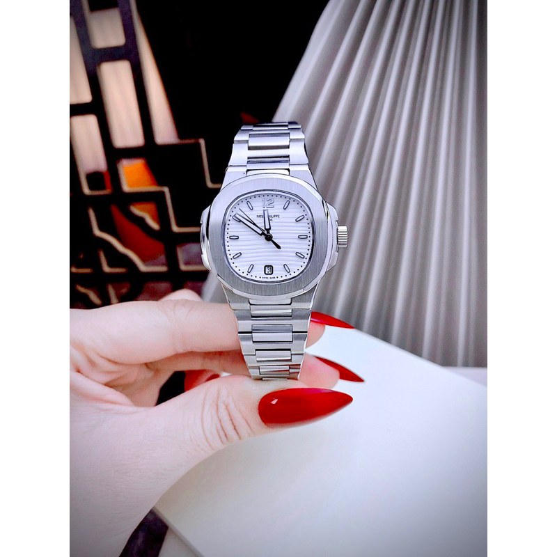 Đồng hồ nữ PATEKK PHILIPPEe mặt vuông trơn dây kim loại siz 32mm