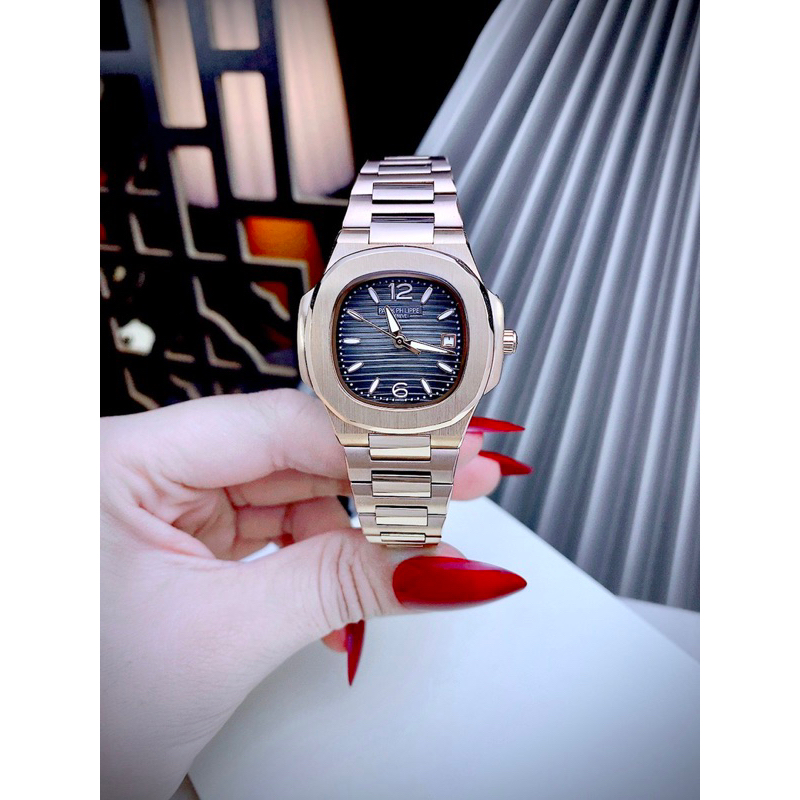 Đồng hồ nữ PATEKK PHILIPPEe mặt vuông trơn dây kim loại siz 32mm