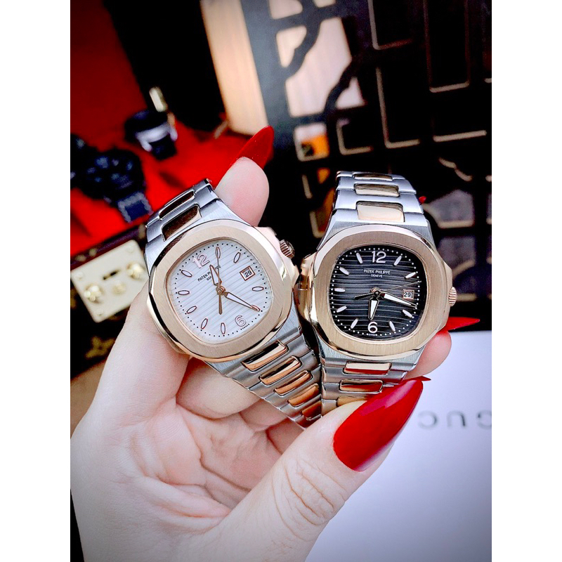 Đồng hồ nữ PATEKK PHILIPPEe mặt vuông trơn dây kim loại siz 32mm