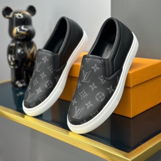 Giày Thể Thao Sneaker Slipon Givenchy Giày Trắng Vải Đen Dấu X - Giày Lười Slipon Thời Trang Cao Cấp