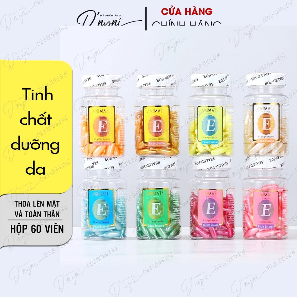 (HỘP 70 VIÊN NANG) Serum Tinh Chất Dưỡng Da VItamin E ANIMATE