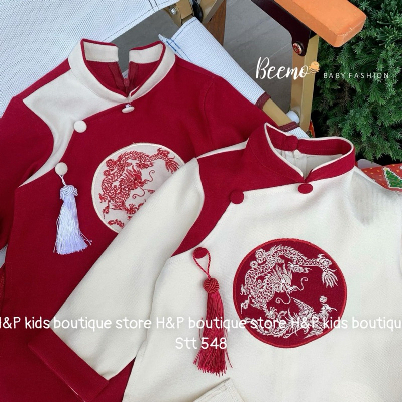 Áo Dài thêu cao cấp cho bé trai size 10-30kg