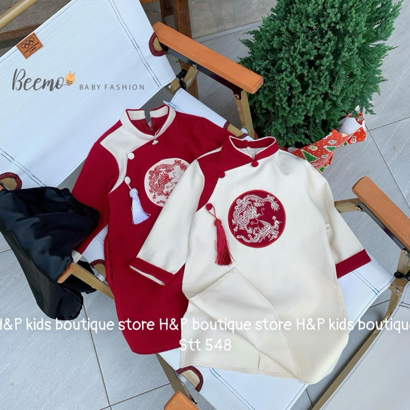 Áo Dài thêu cao cấp cho bé trai size 10-30kg