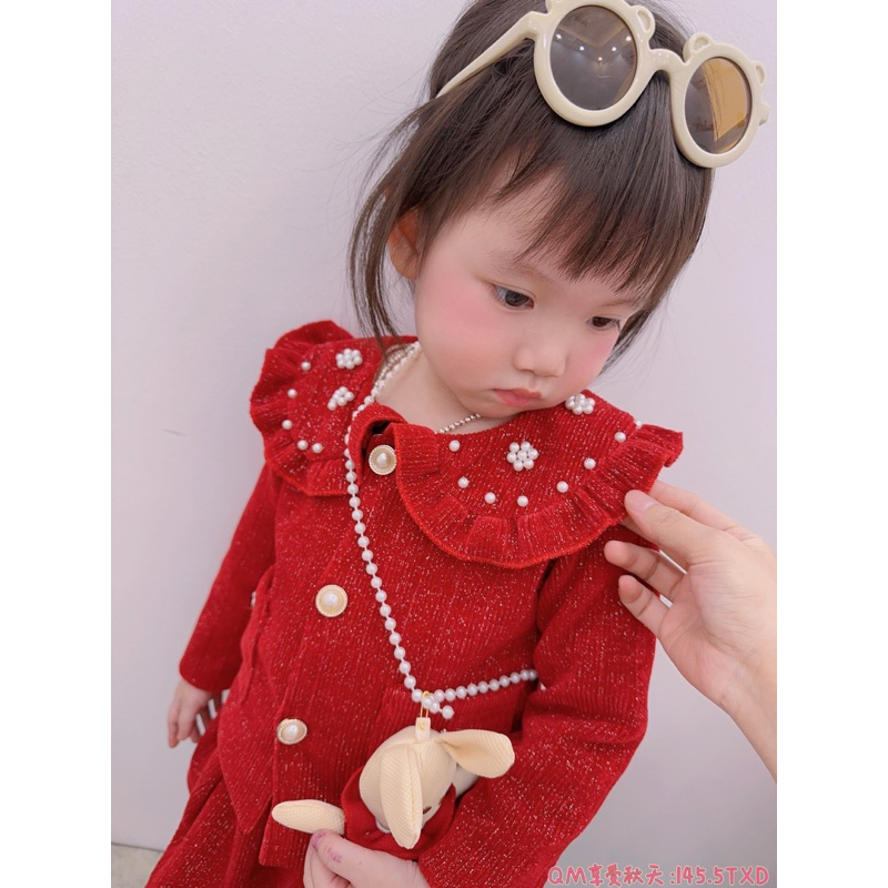 Set váy dạ nhung cao cấp cho bé gái