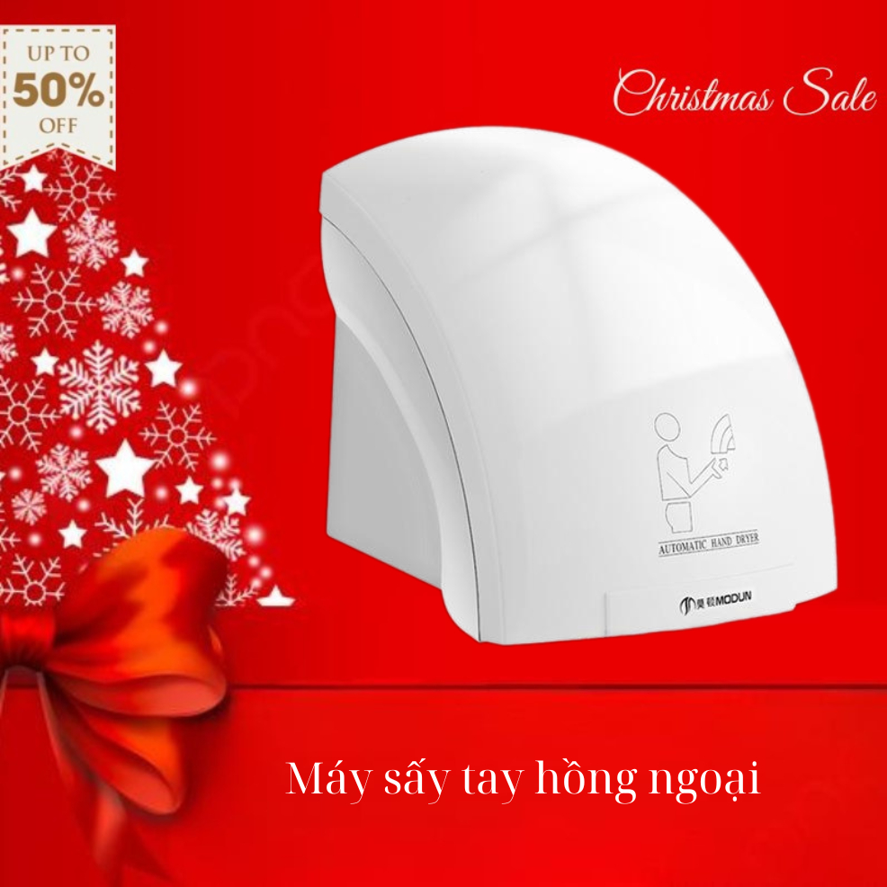 Máy Sấy Tay Tự Động hiện đại Máy Sấy Tay Khô Cảm Biến Hồng Ngoại Thông Minh Công Suất 200W Độ Gió /12m