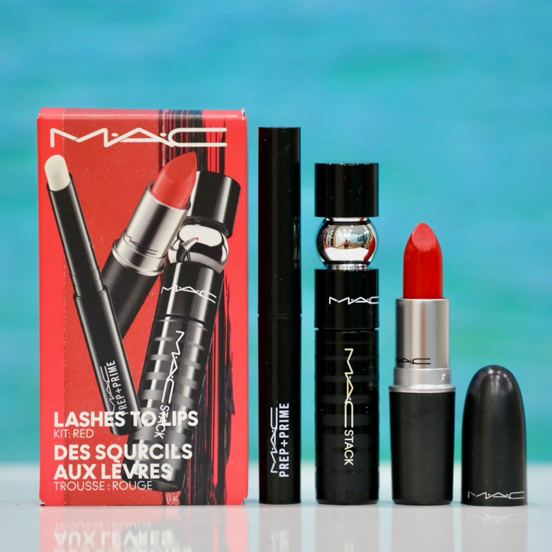 Bộ 3 sản phẩm MAC: Son môi, mascara, son dưỡng -Atutu Shop