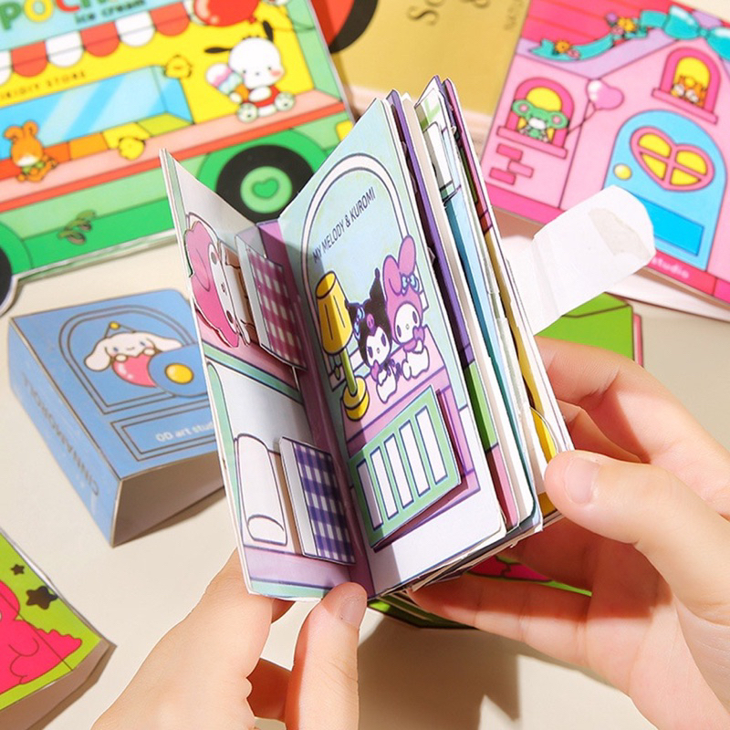 Đồ Chơi Sách Thủ Công Kuromi Doudouben Melody Hoạt Hình Sáng Tạo Cho Trẻ Em - đồ chơi tự làm Doli Kids