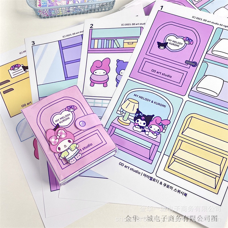 Đồ Chơi Sách Thủ Công Kuromi Doudouben Melody Hoạt Hình Sáng Tạo Cho Trẻ Em - đồ chơi tự làm Doli Kids