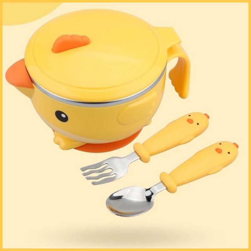 SET 3 - Bộ bát ăn dặm inox 304 Goryeo Baby HQ giữ nhiệt + chống rơi vỡ, Mã 28