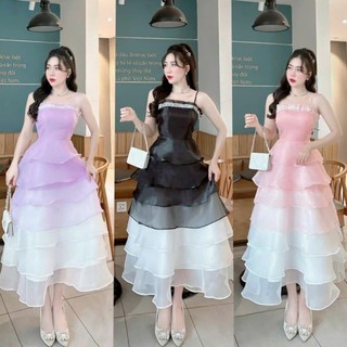 Đầm Xòe Voan Mỹ Xếp Tầng Cực Xinh Siêu Dễ Thương, Đầm Xinh Tiểu Thư Nhẹ Nhàng💥