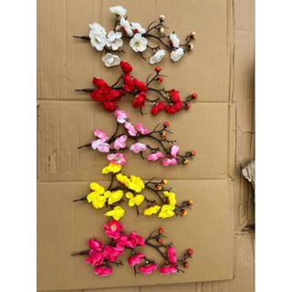 Cành Mai Đào _ dài 30cm_ hoa lụa trang trí