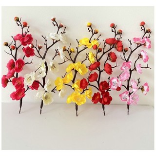 Cành Mai Đào _ dài 30cm_ hoa lụa trang trí