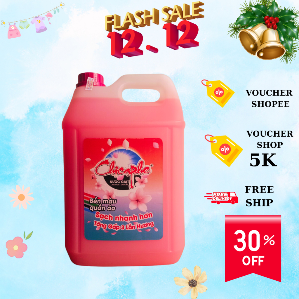 Nước giặt xả cao cấp Chicaphe can 10Kg(10L): đậm đặc, sạch sâu, thơm lâu, lưu hương - Shop bố Daino