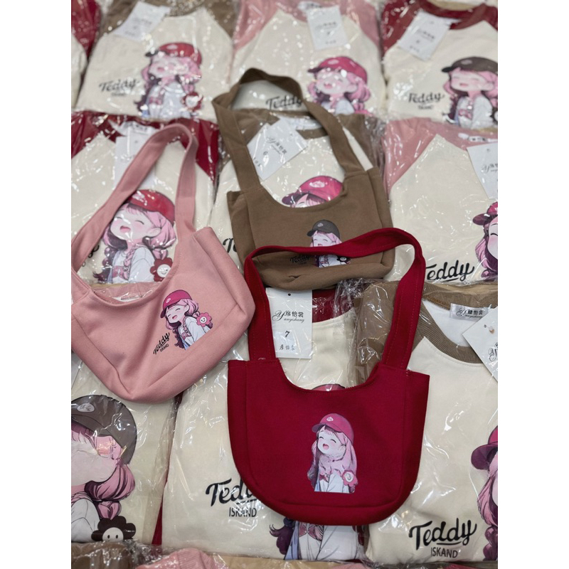 Quần áo bé gái, set bộ nỉ 2 da họa tiết cô gái TẶNG TÚI cho bé 10-30kg