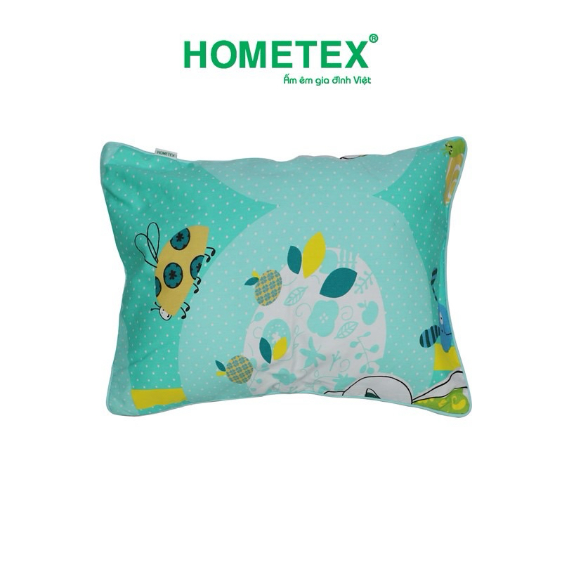 Gối đầu Homtex cho bé, gối nằm trẻ em cao cấp  cotton hoa có bèo