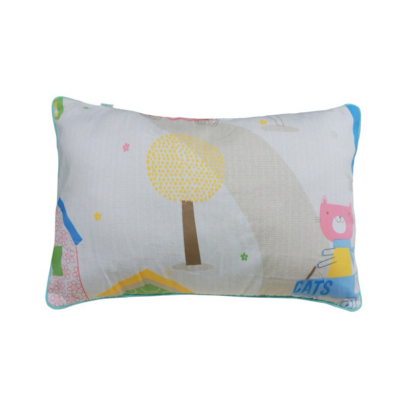 Gối đầu Homtex cho bé, gối nằm trẻ em cao cấp  cotton hoa có bèo