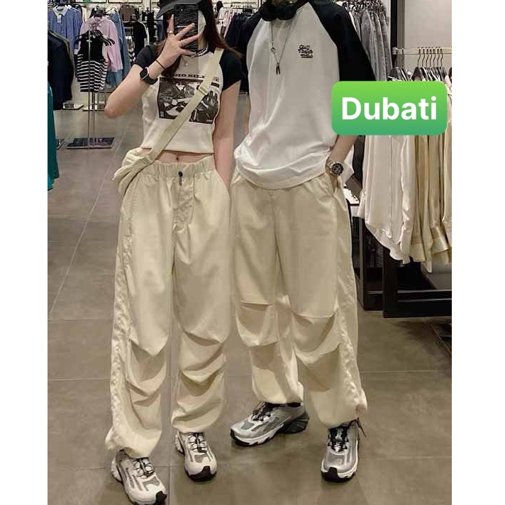QUẦN KAKI VẢI GIÓ NAM NỮ UNISEX ỐNG RỘNG XẾP LY KIỂU HÀN QUỐC CÁ TÍNH MÙA ĐÔNG XUÂN - DUBATI FASHION