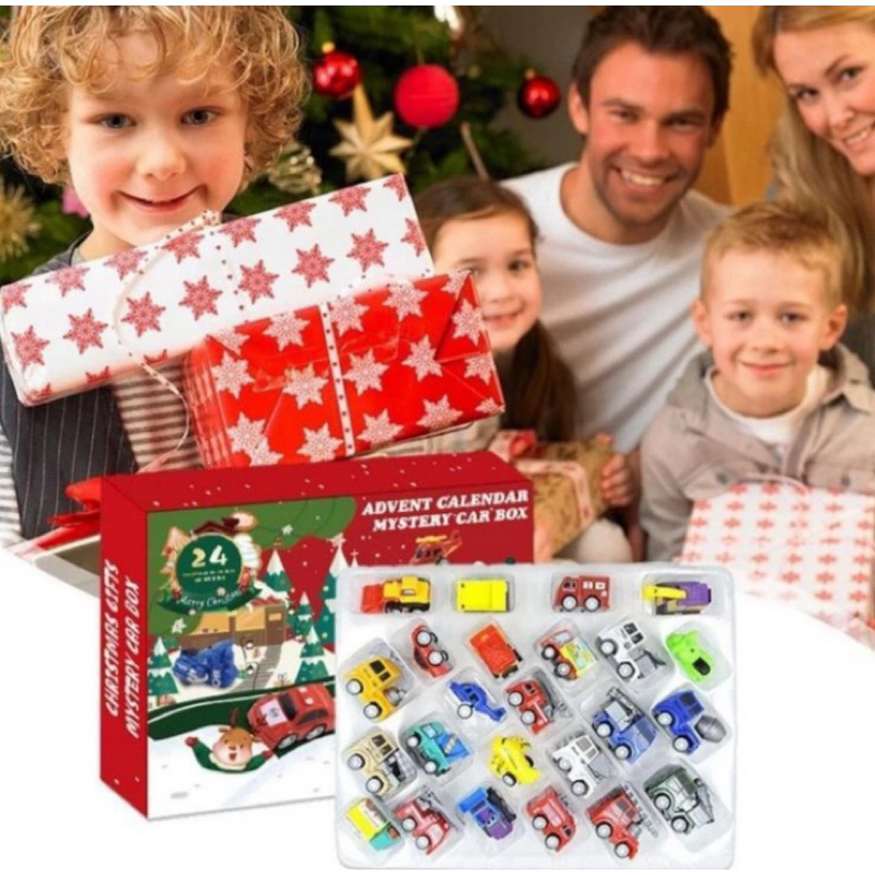 Hộp quà bí mật chứa 24 xe ô tô cho bé khám phá _ BondNy kids