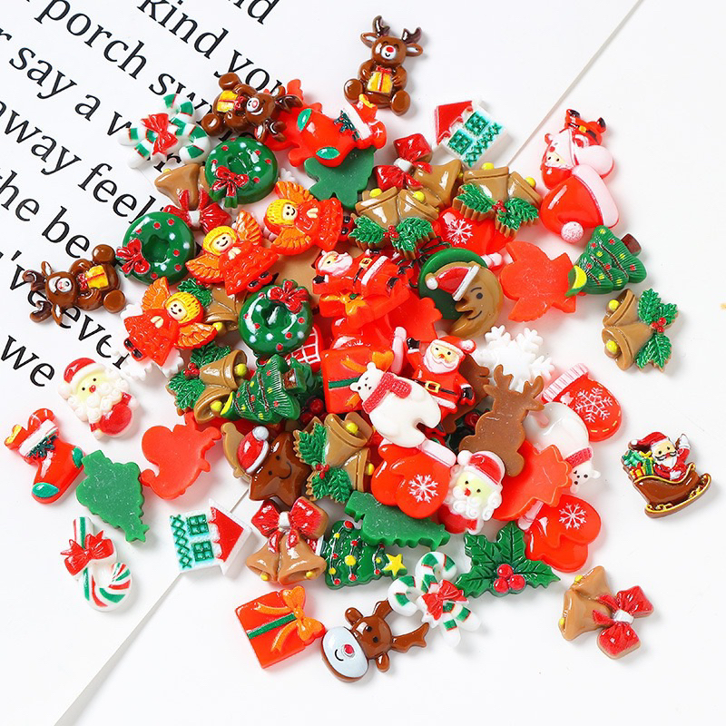 Combo 50/100 charm noel mini làm đồ handmade, DIY