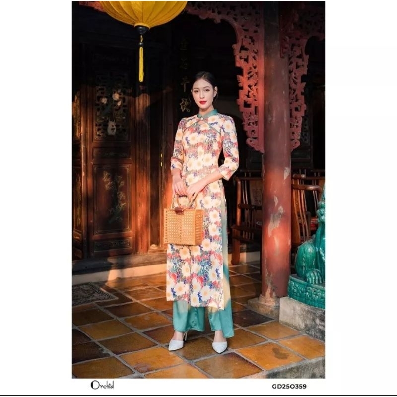 Thanh lý pass set áo dài Orchid new tag size M