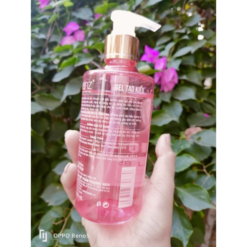 Gel mền tạo kiểu và giữ nếp tóc xoăn kazanz chai 250ml