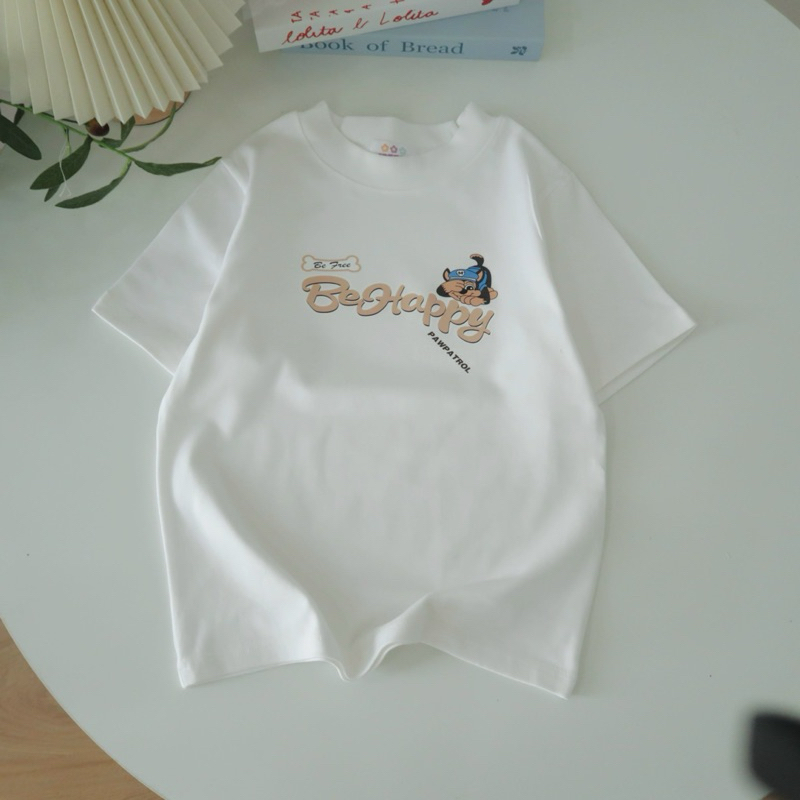 Áo Baby tee Borip màu trắng, áo thun nữ form vừa, basic